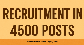 Recruitment in 4500 Posts